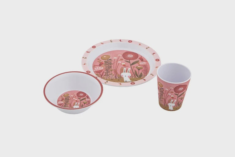 Ladelle - Playful Bunnies 3pc Kids Dinner Set