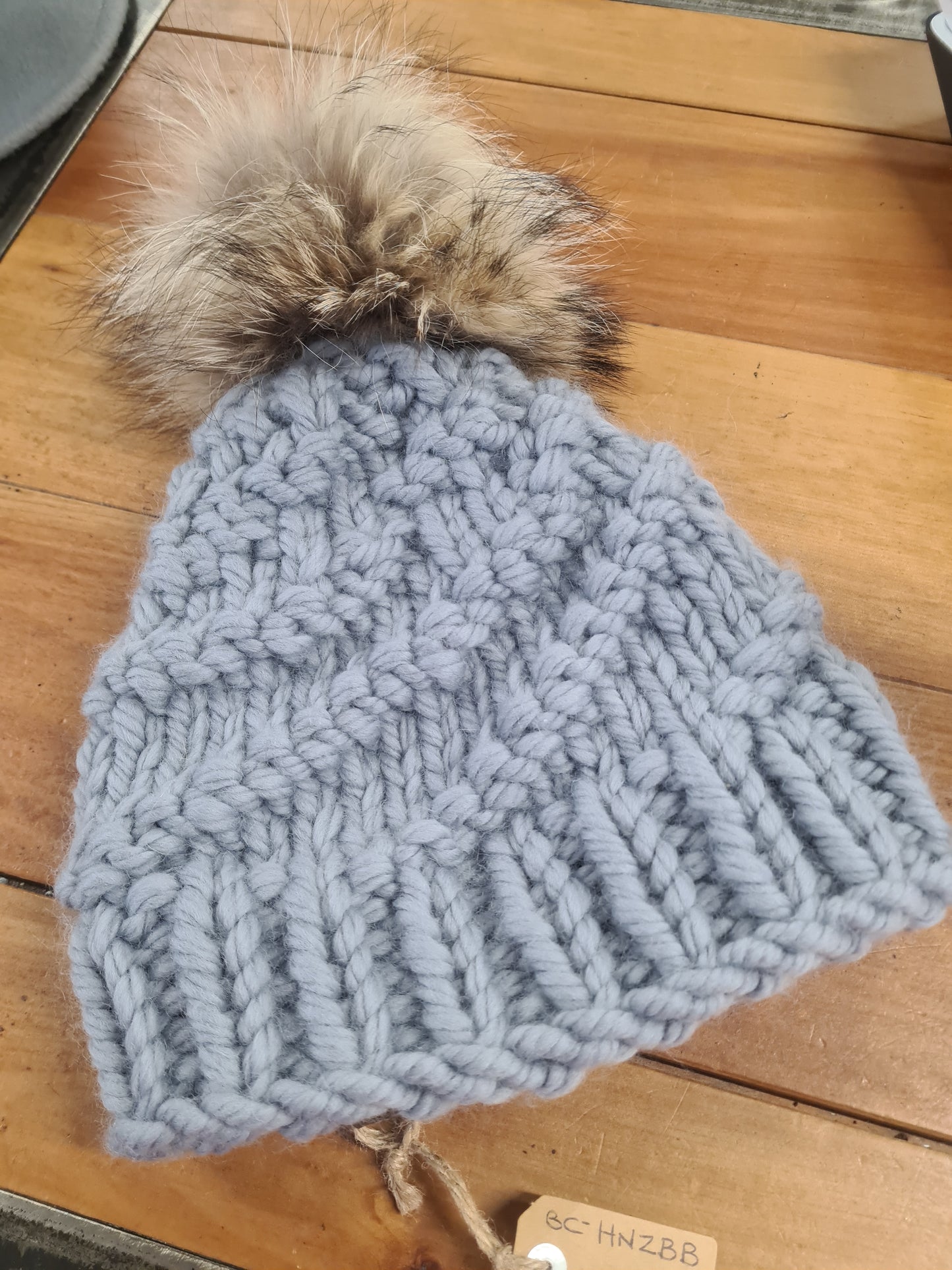 Handmade Beanie With Fur Bobble