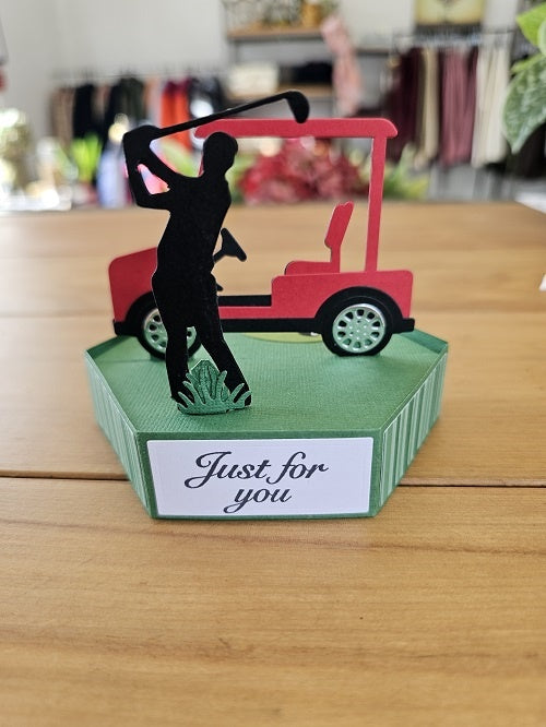 Cards By Flora | Greeting Card | 3D Golf Just For You