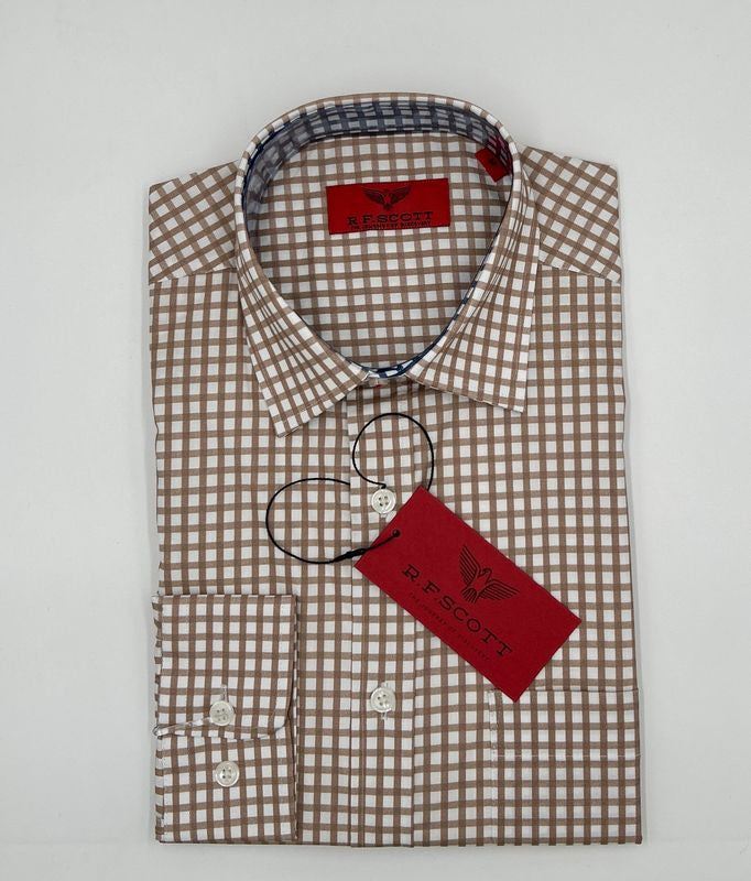 R.F. Scott | Fielding Long Sleeve Shirt | Khaki