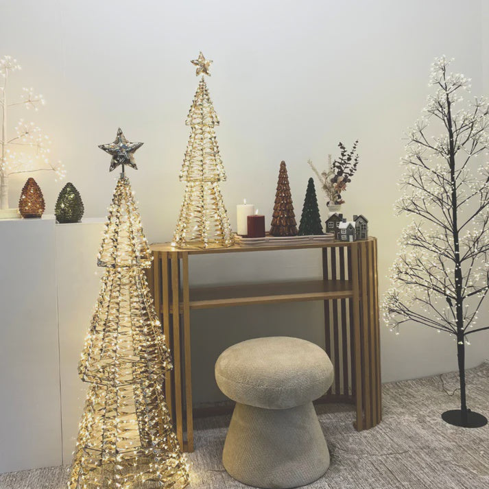Stellar Haus - Gold Light Up Christmas Tree