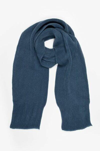 Antler - Bambino Textured Knit Scarf -  Navy
