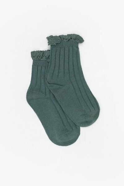 Antler - Bambino Socks - Lace Frill Teal