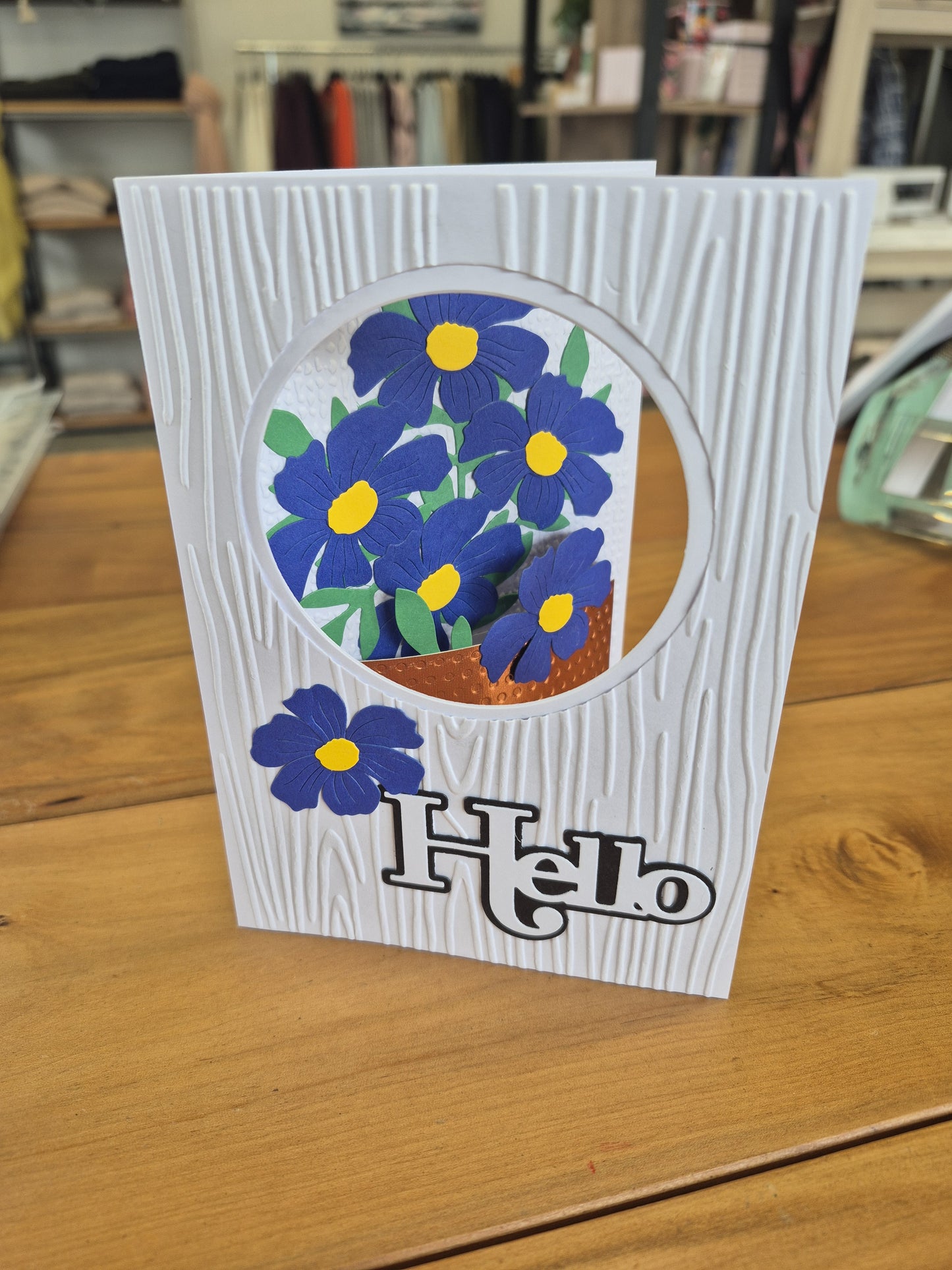 CBF - Birthday - Blue Flower Pop Up