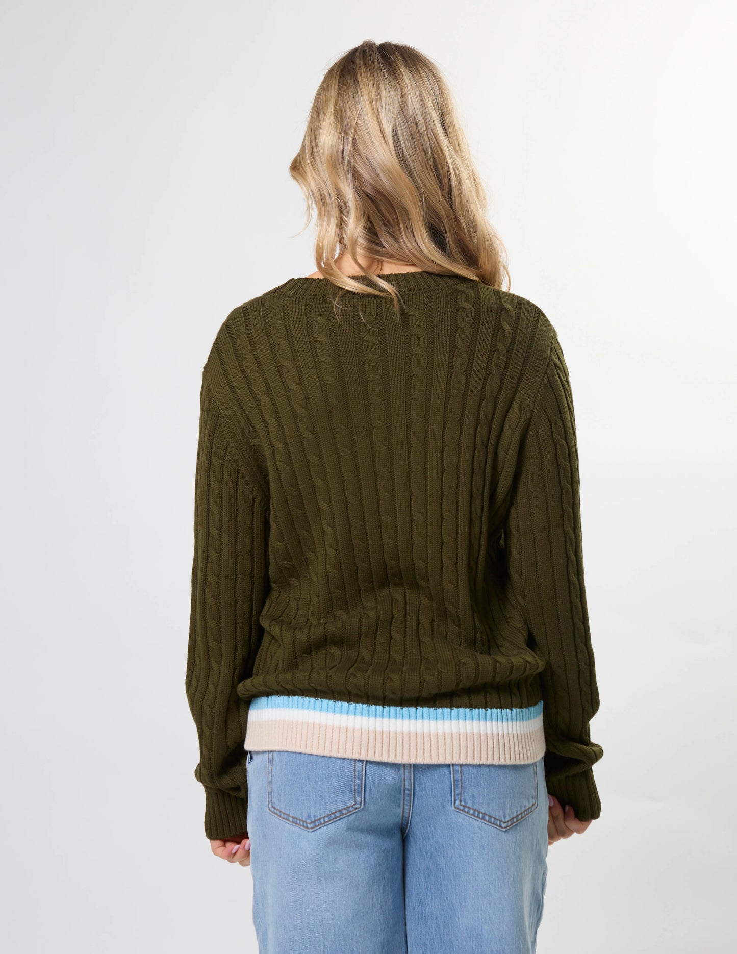 Stella & Gemma Cable Crew Khaki