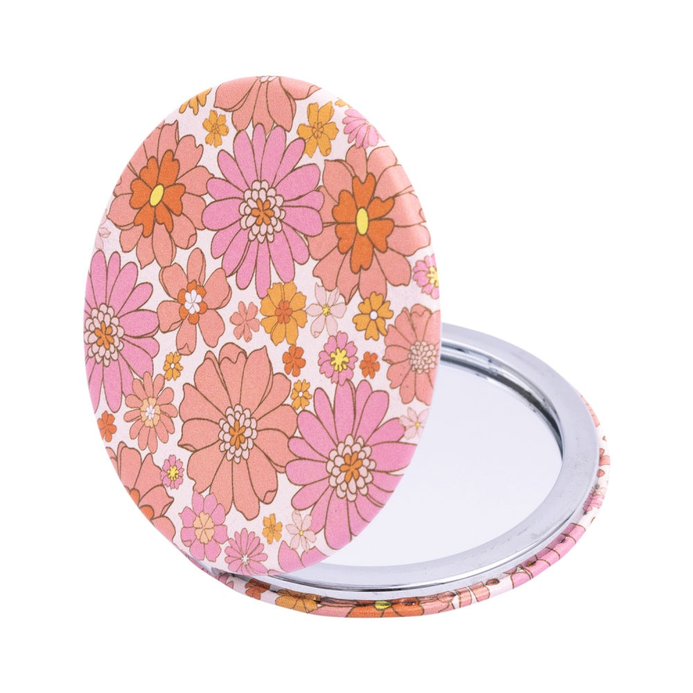 Splosh Compact Mirror Red Flowers