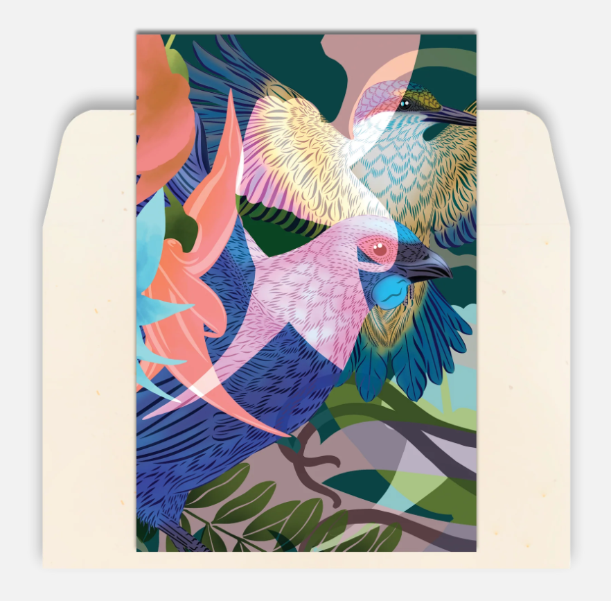Kōtare & Kōkako Greeting Card