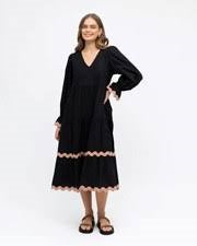 Label - Black Midi Dress - S