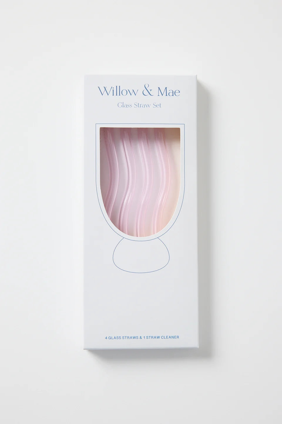 Willow & Mae | Glass Straw Set | Curvy