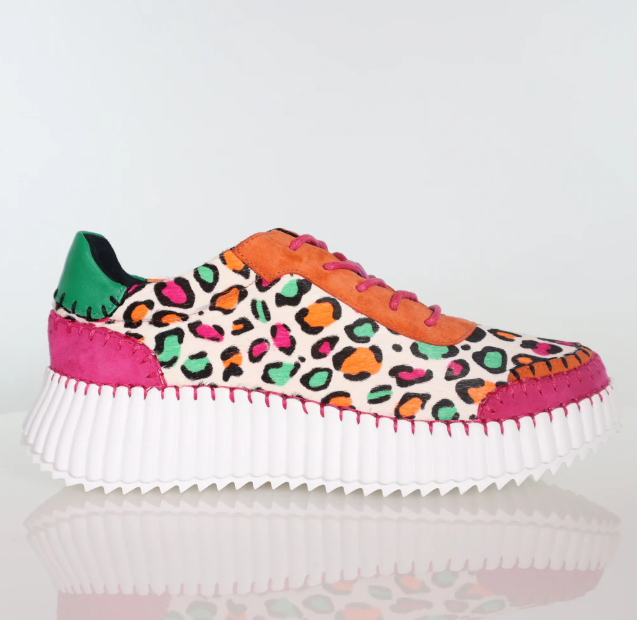 Minx - Rizz Sneaker -Bright Leopard Multi