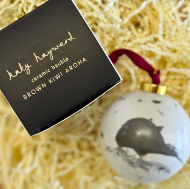 Katy Hayward | Christmas Ornament | Walking with Aroha - Brown Kiwi