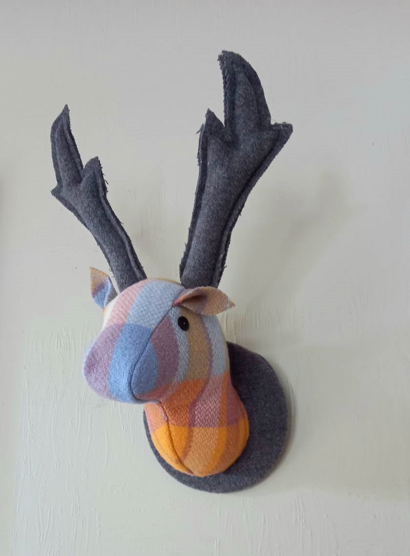 Fully Woolly | Vintage Wool Stag Wall Hanging | Summer