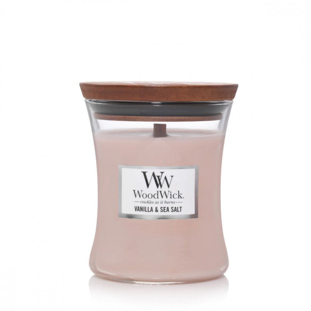 Woodwick - Candle - Vanilla & Sea Salt-Medium