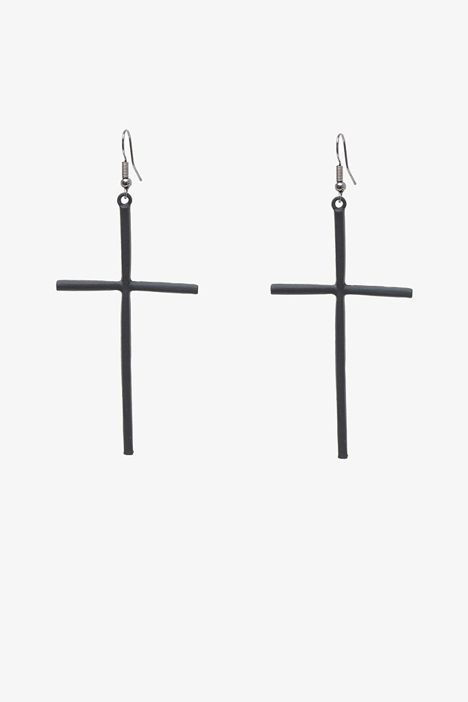 Antler - Earrings -  Black Cross