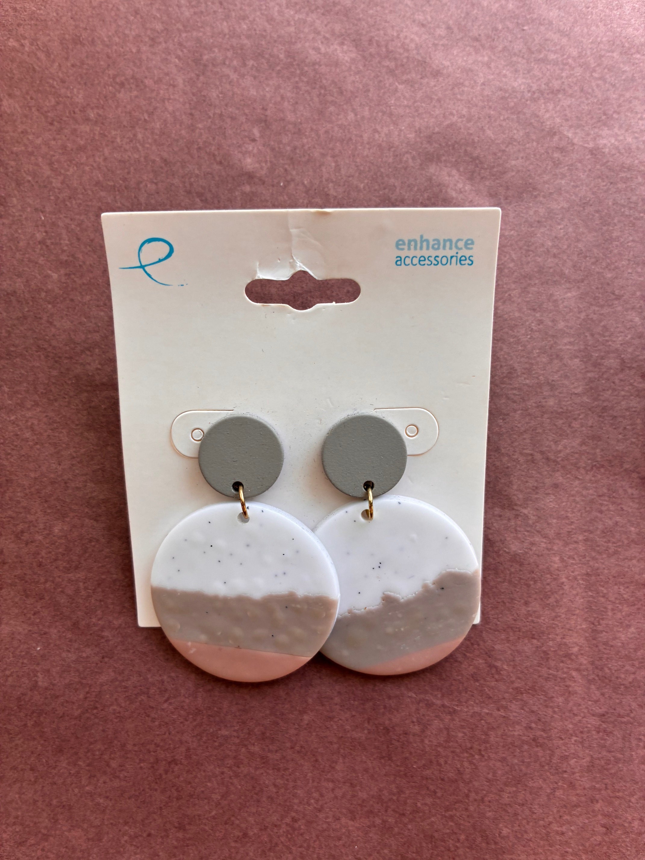 Circular Dangly Earrings Neutral