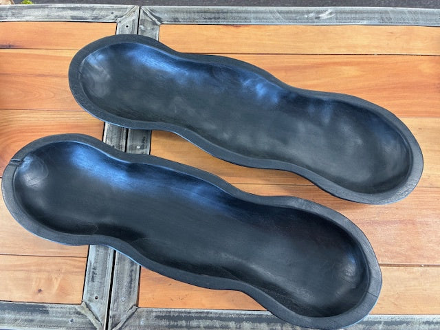 Black Organic Teak Yakisugi Platter