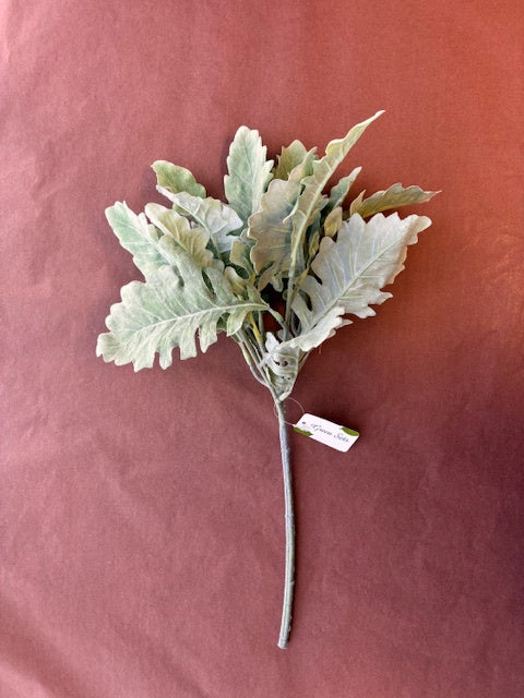 Artisan Floral | Dusty Miller Leaf Spray | Pale Green