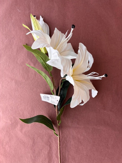 Robert Mark - Artificial White Lily Spray