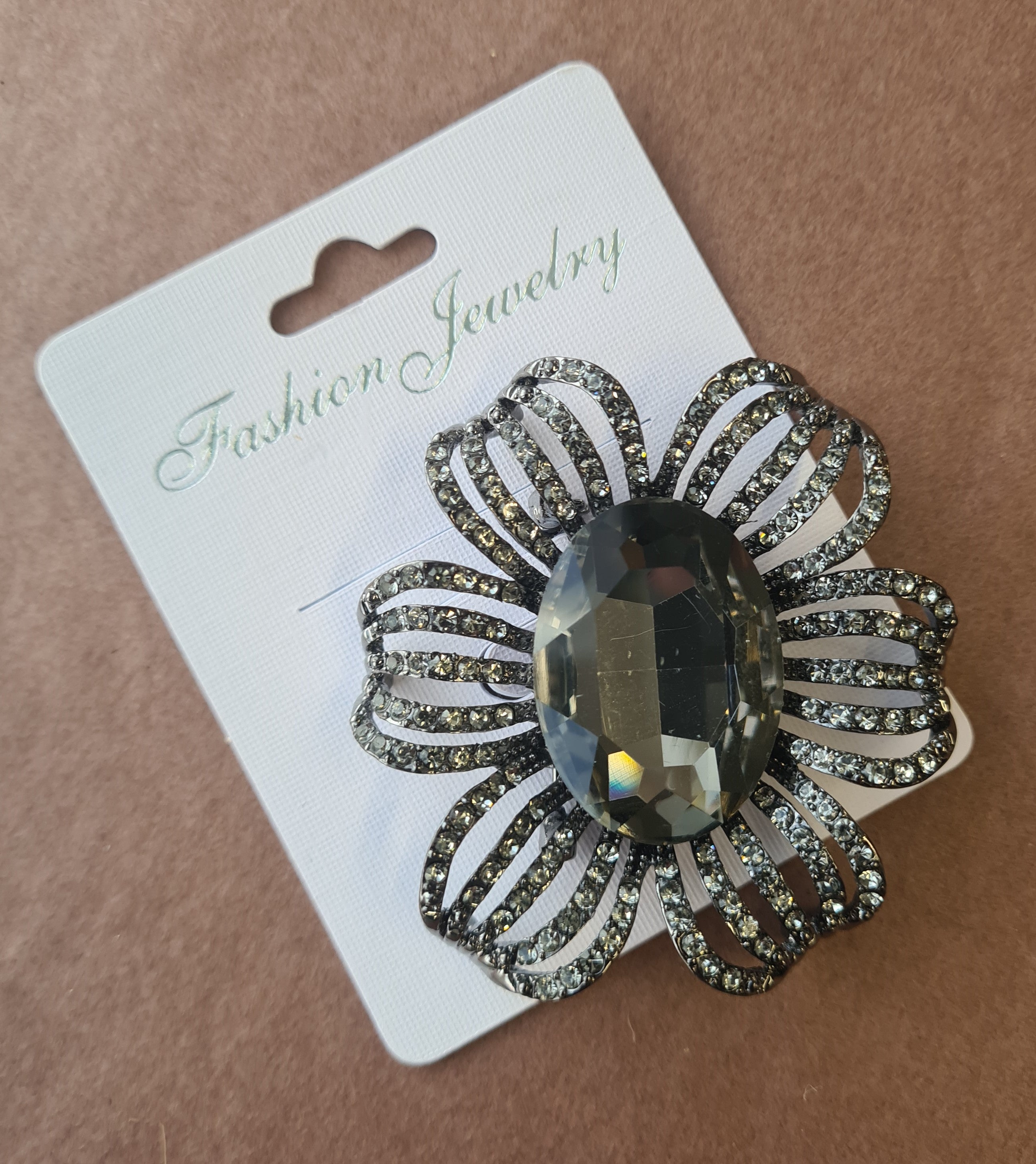 Stylezone Findings - Brooch - Gunmetal Flower