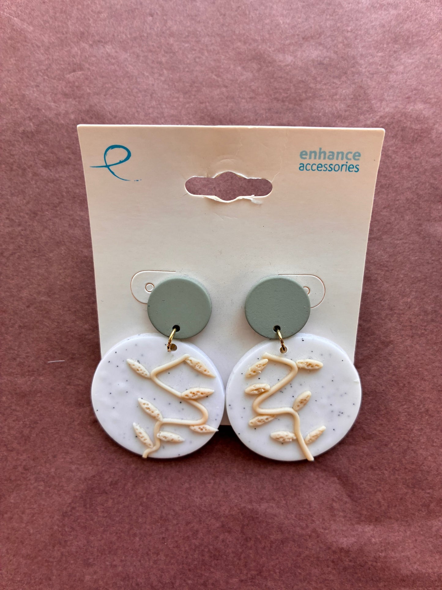Circular Neutral Earrings
