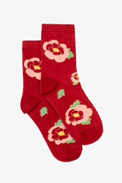 Antler - Sock -  Red Rose