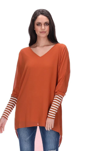 Pretty Basic - Sammie Tunic - Rust Shade
