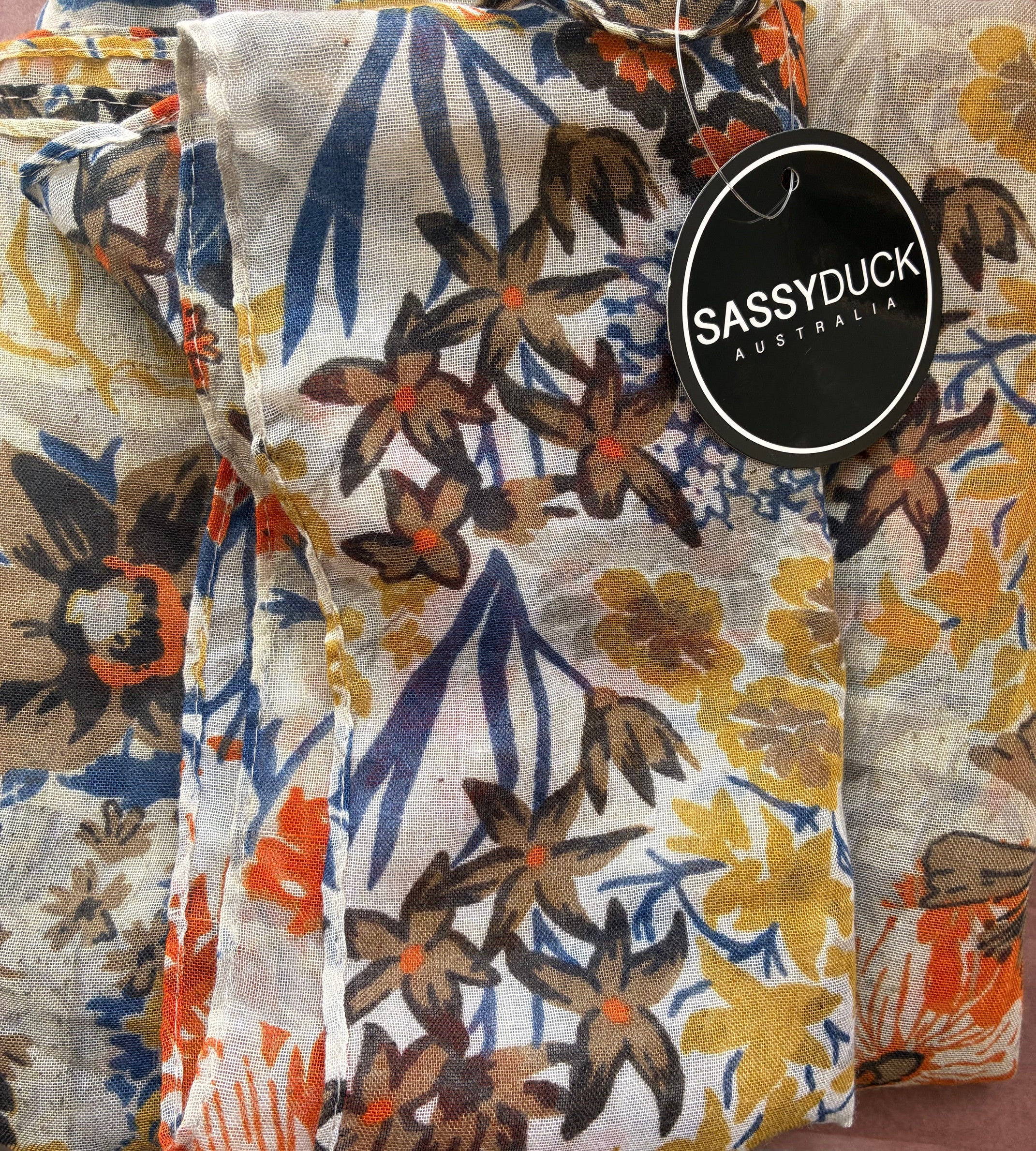 Sassyduck Autumnal Floral Print Scarf
