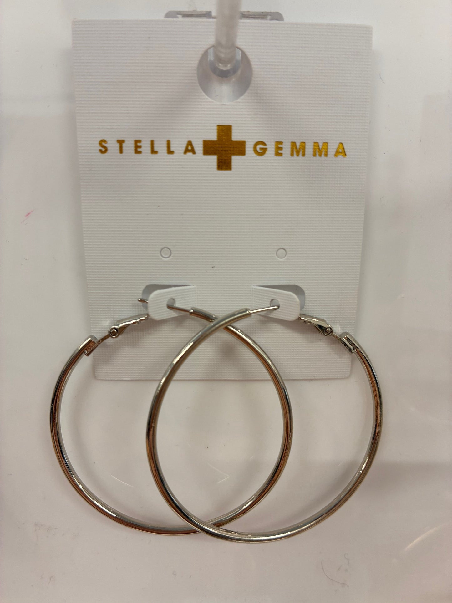 Stella + Gemma - Earring - Large Hoop Silver