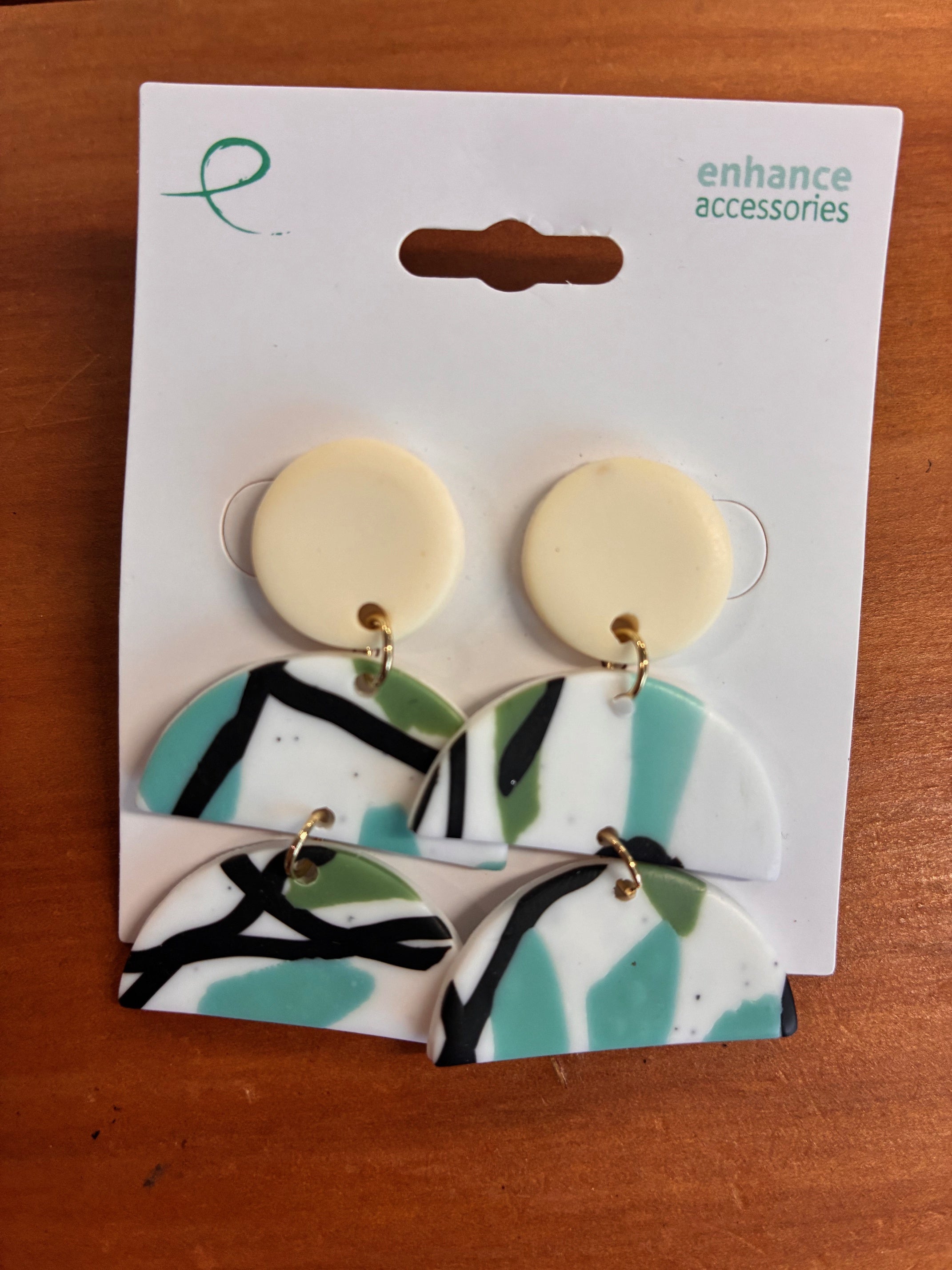 Enhance Accessories Abstract Turquoise Earrings