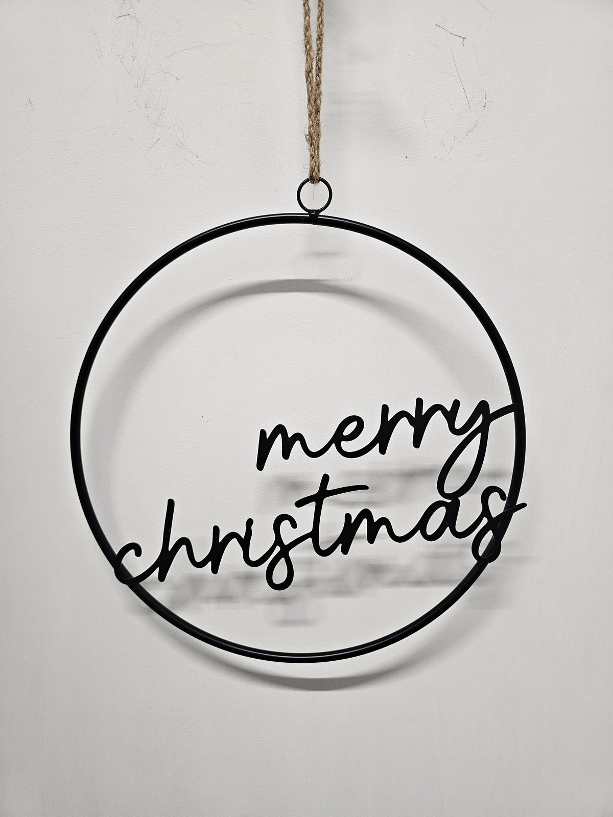 Metal "Merry Christmas" Hanging Decoration