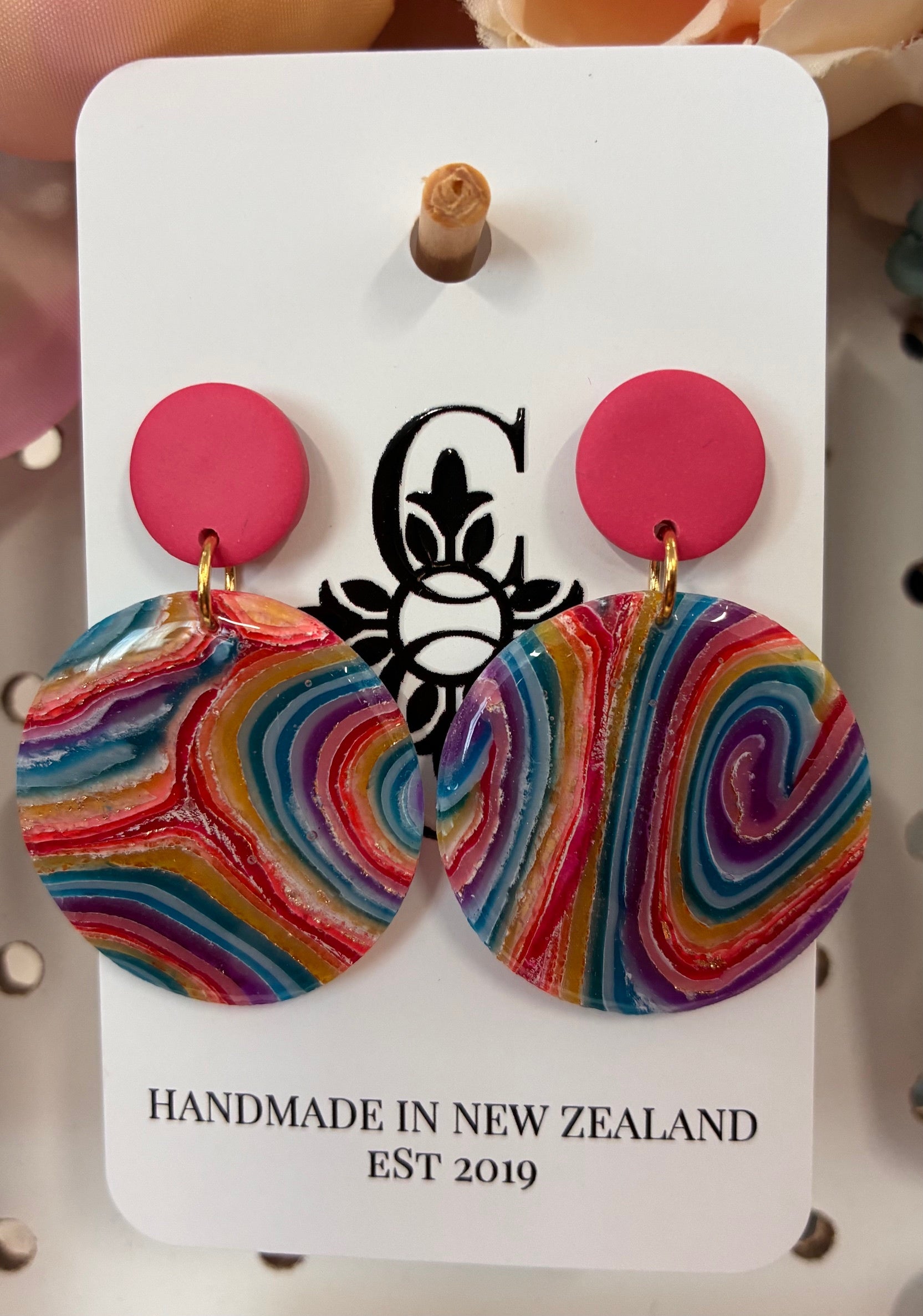 Clay Gossip - Earrings - Rainbow