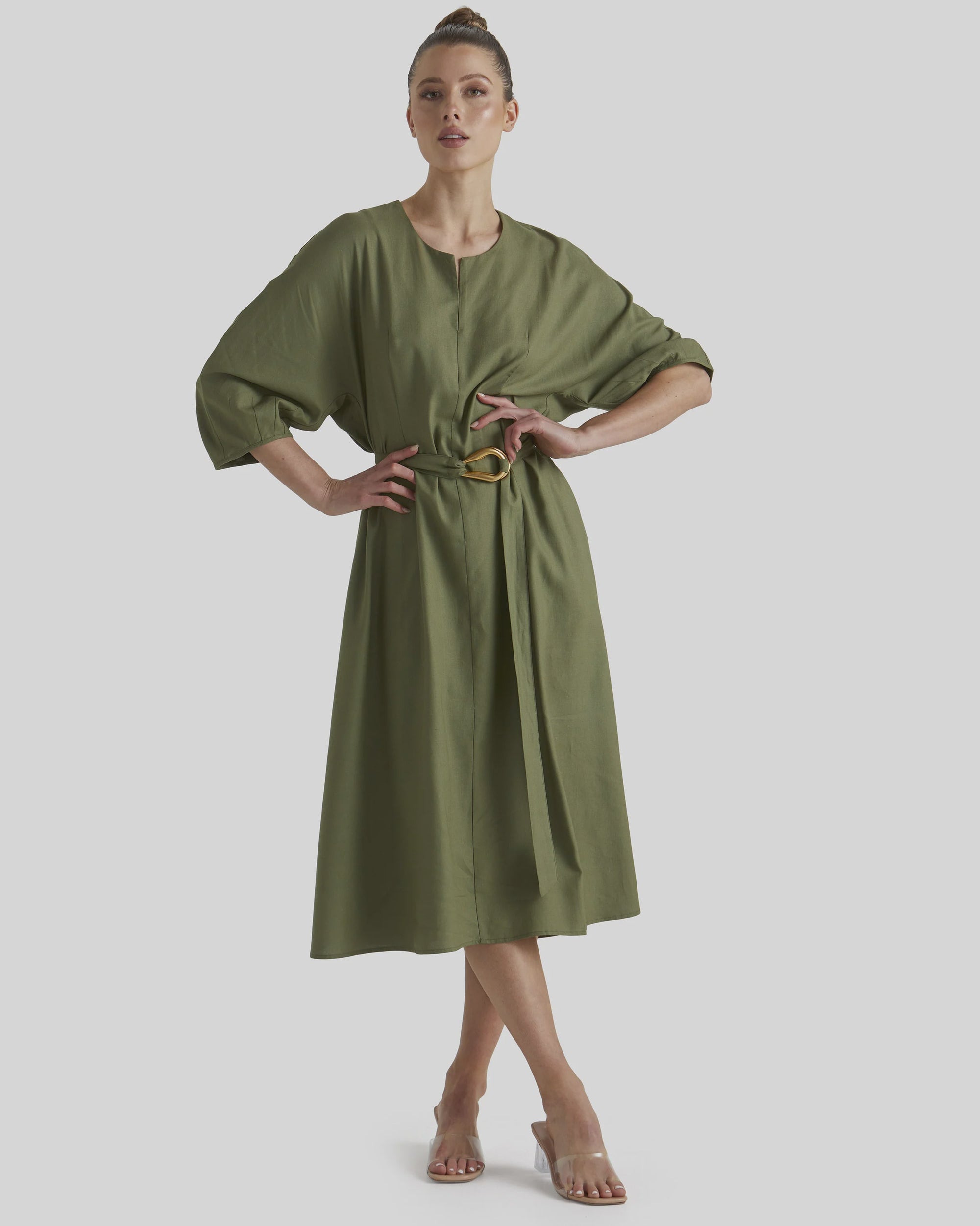 Fate + Becker - Dresses - Shoreline dress Khaki 14
