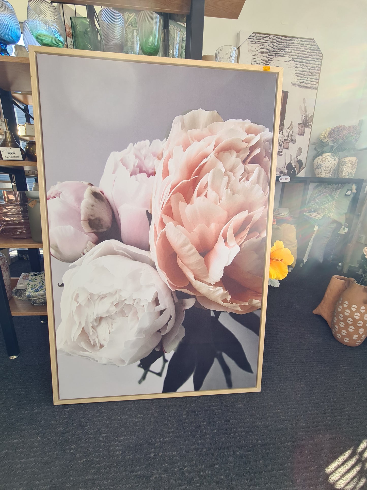 Start With Art - Peonies Canvas with Frame