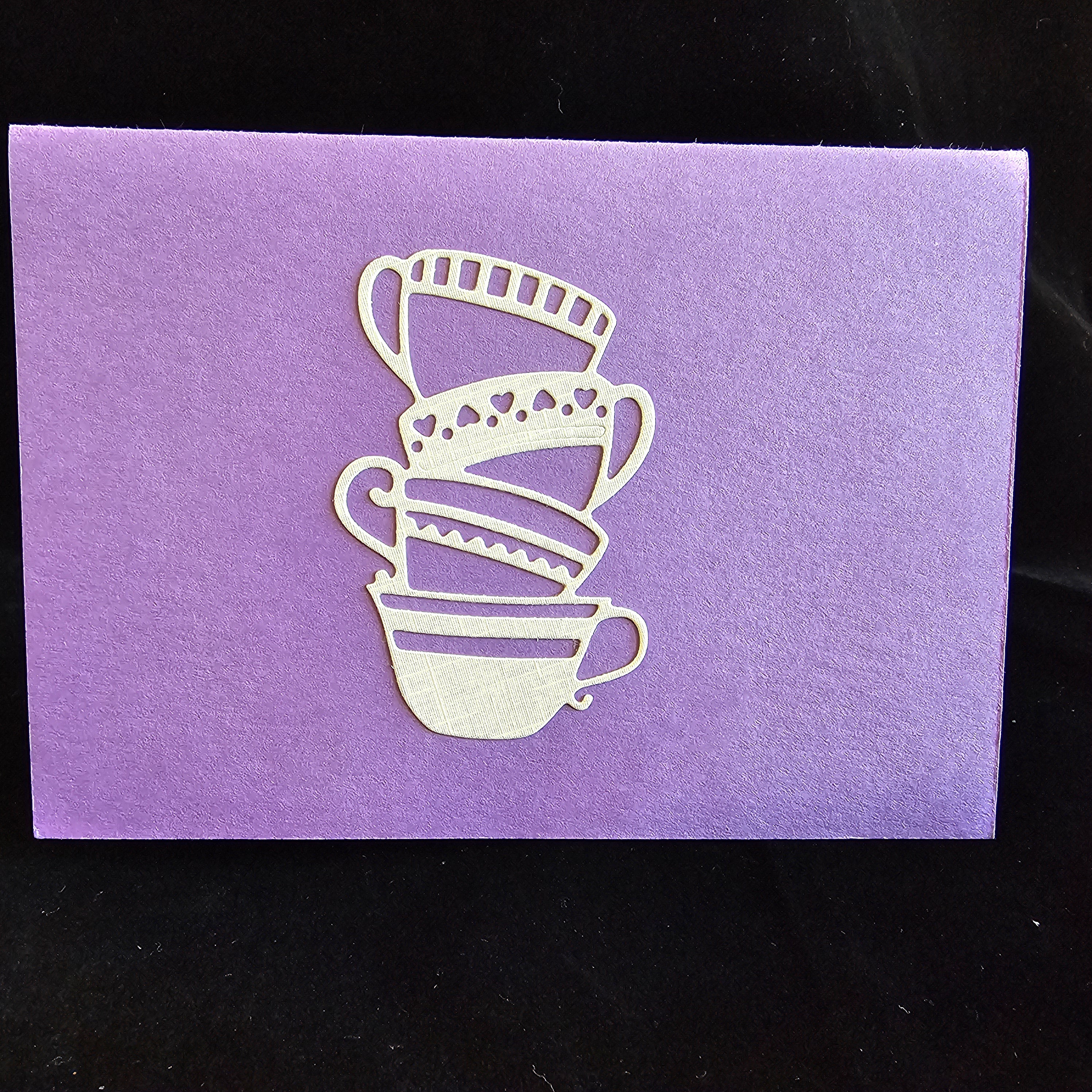 CBF - Purple Cups of Tea Card