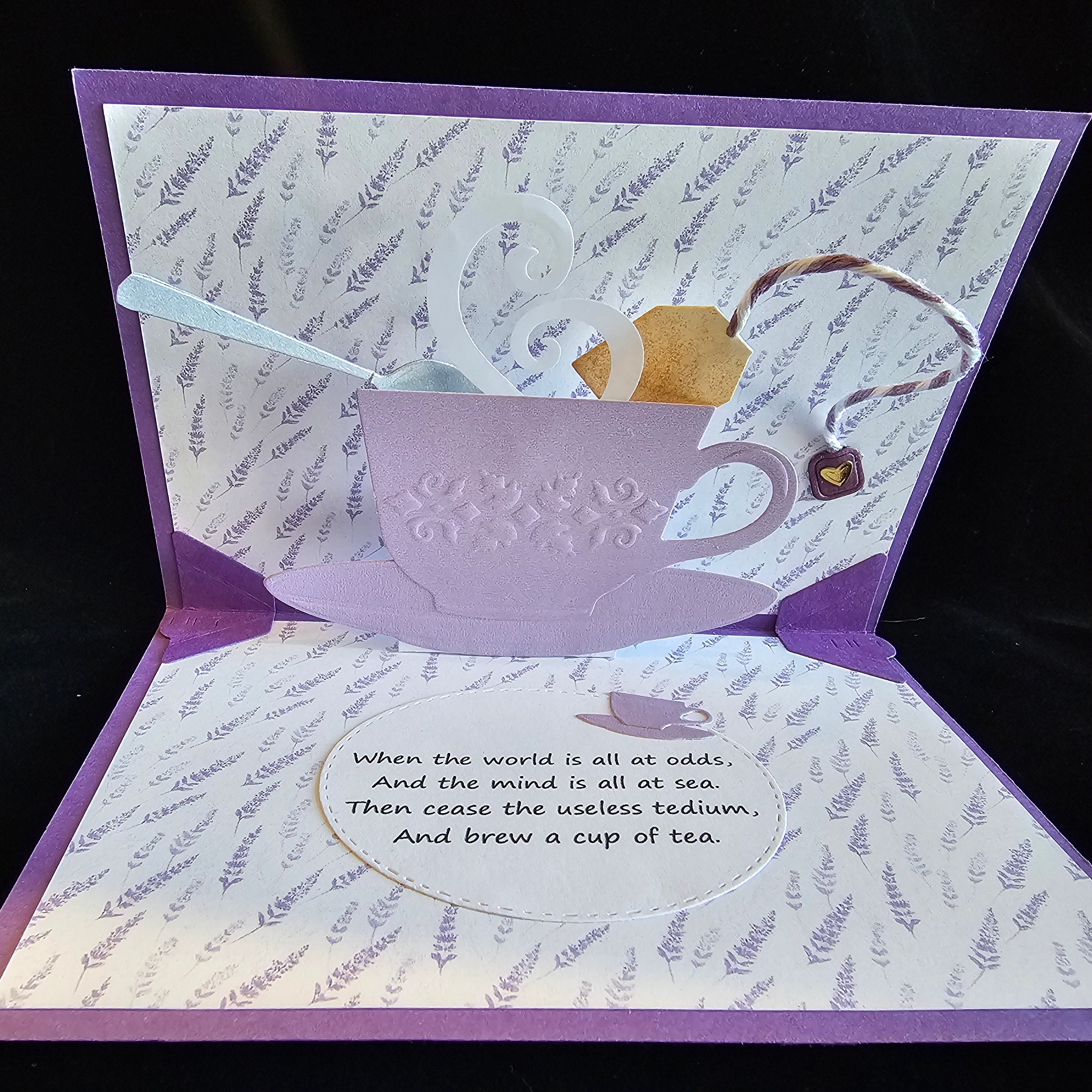 CBF - Purple Cups of Tea Card