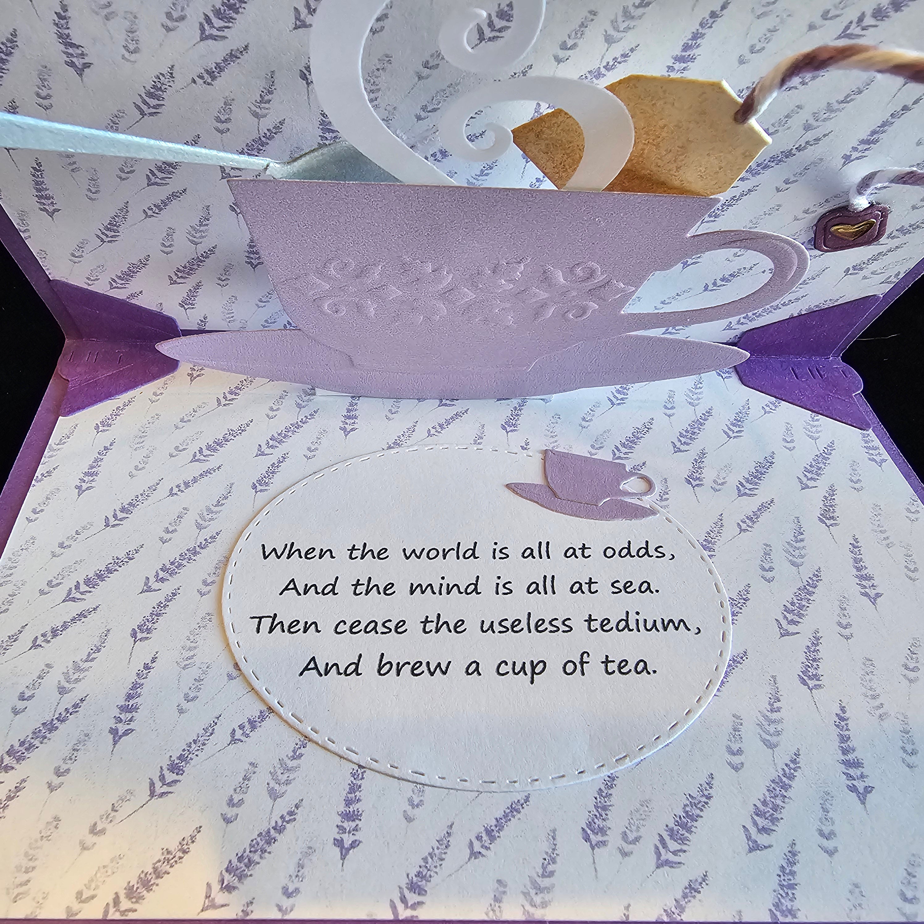 CBF - Purple Cups of Tea Card