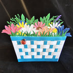 CBF - Flower Basket (Blue) Card