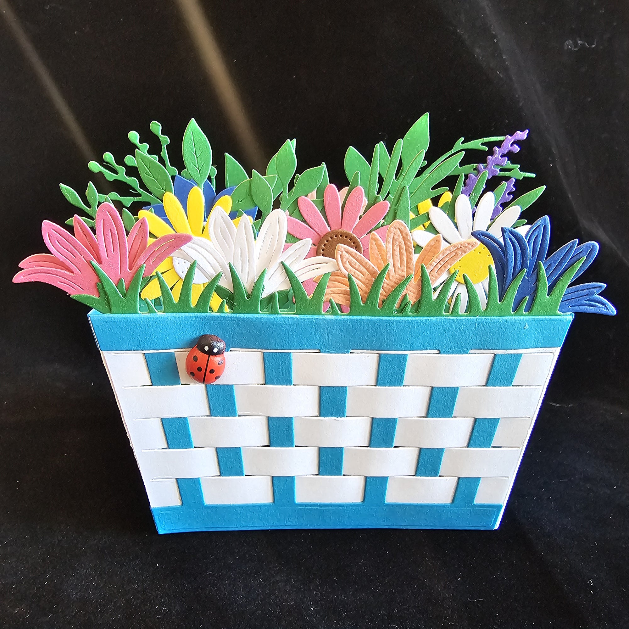 CBF - Flower Basket (Blue) Card