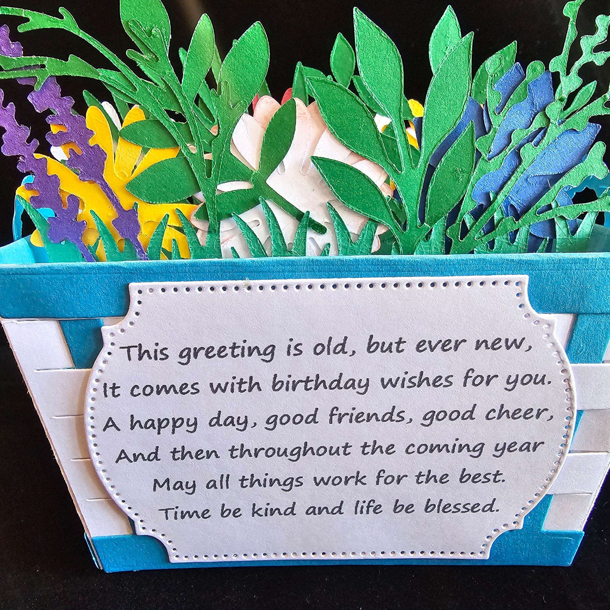 CBF - Flower Basket (Blue) Card