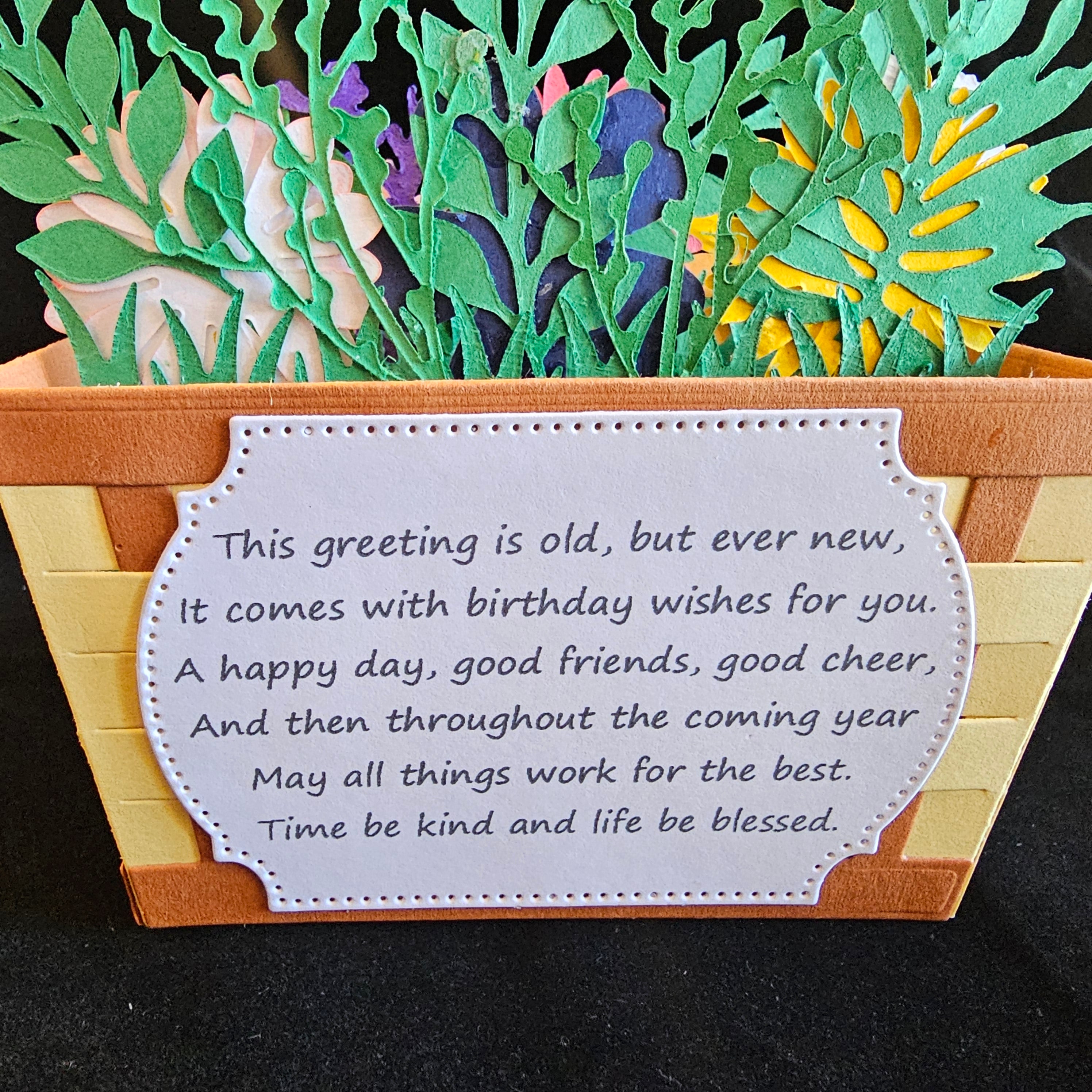 CBF - Flower Basket (Natural) Card
