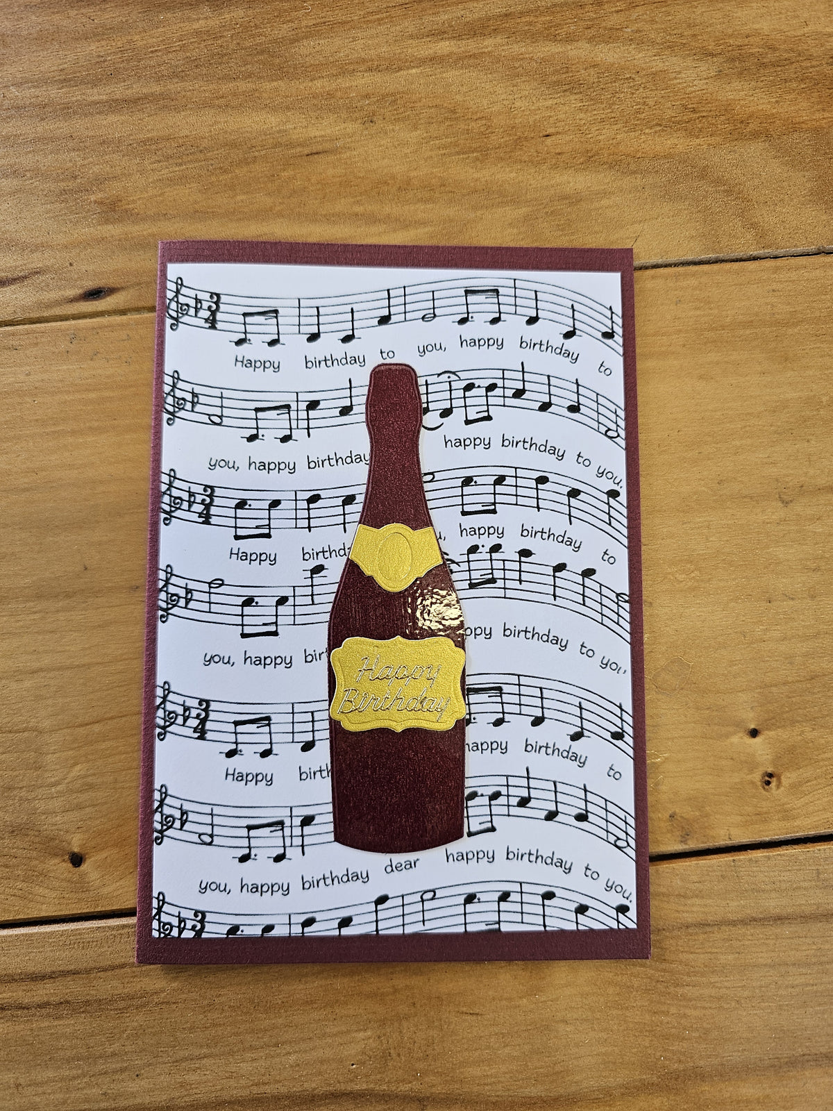 Cards By Flora | Birthday | Champagne Bottle