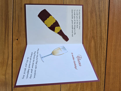Cards By Flora | Birthday | Champagne Bottle
