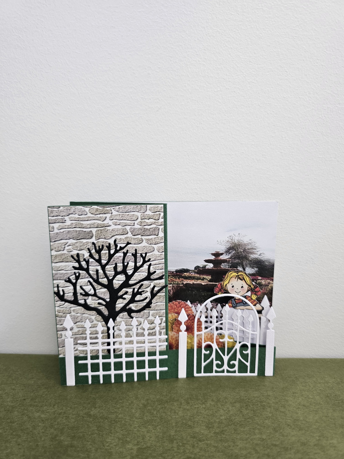 Cards By Flora | Birthday | Girl in Garden Pop-out
