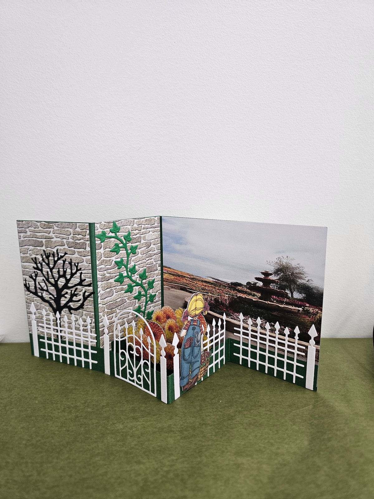 Cards By Flora | Birthday | Girl in Garden Pop-out