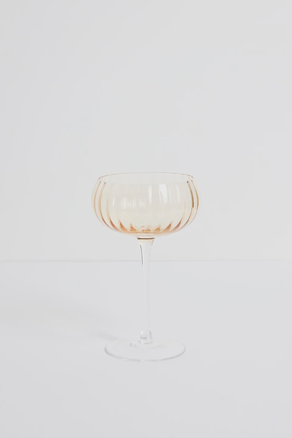 Willow & Mae | Ripple Light Amber Cocktail Glasses | Set of Two