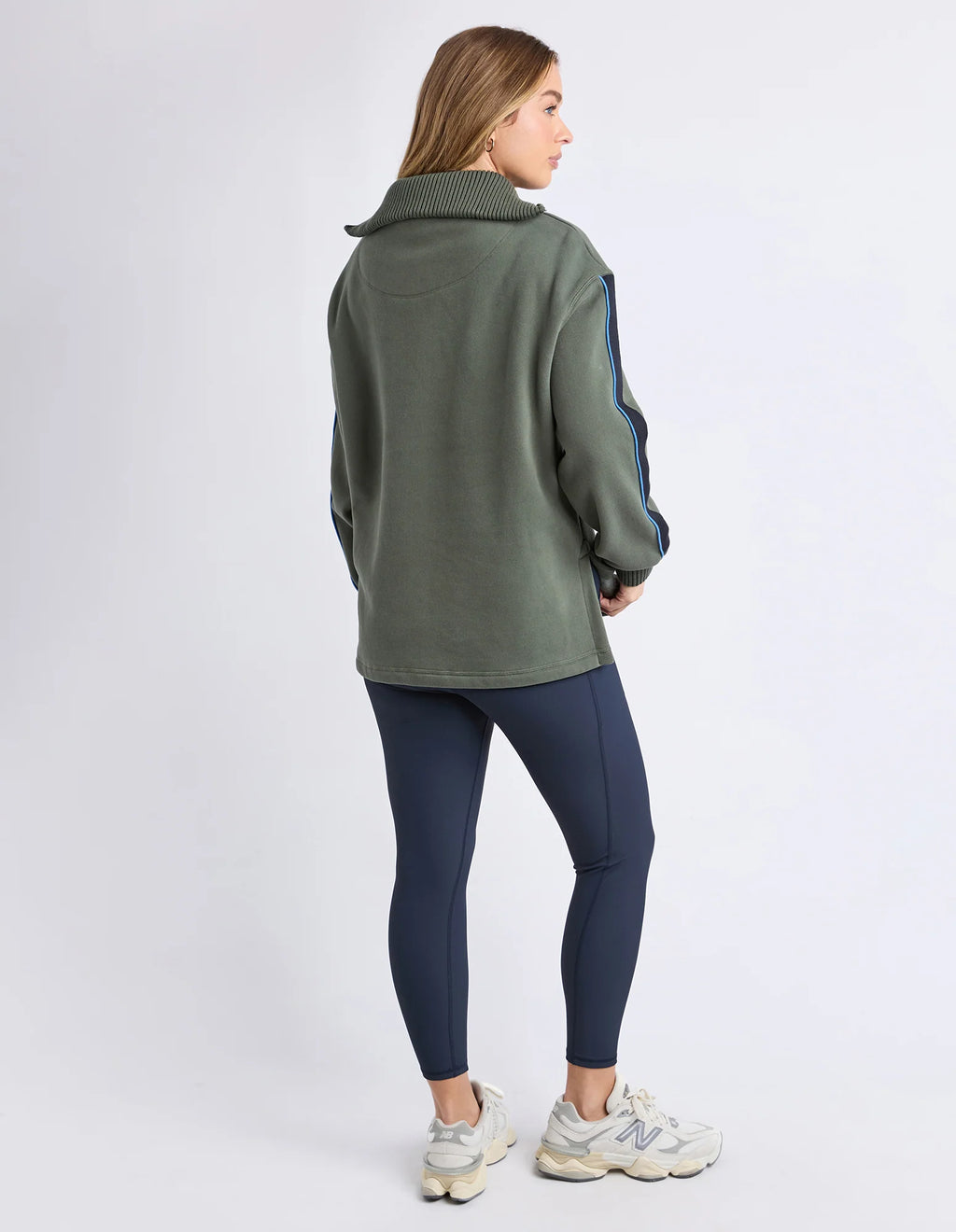 Foxwood - Knit Collar Crew - Khaki