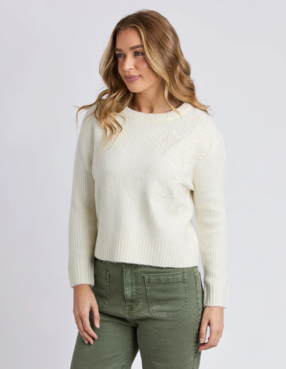 Foxwood | Marla Floral Knit | Vintage White
