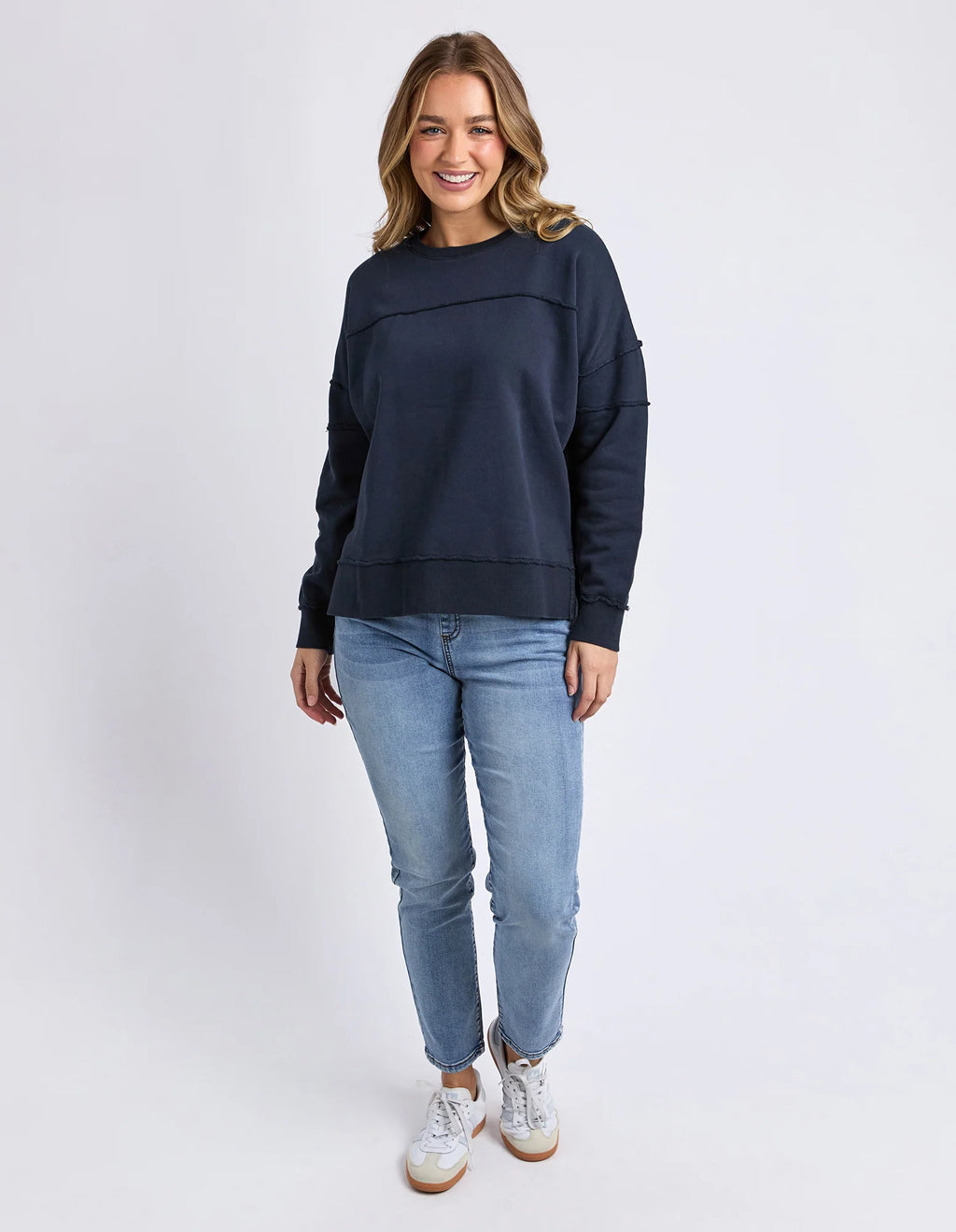 Foxwood Jayne Throw On Fleece - Navy