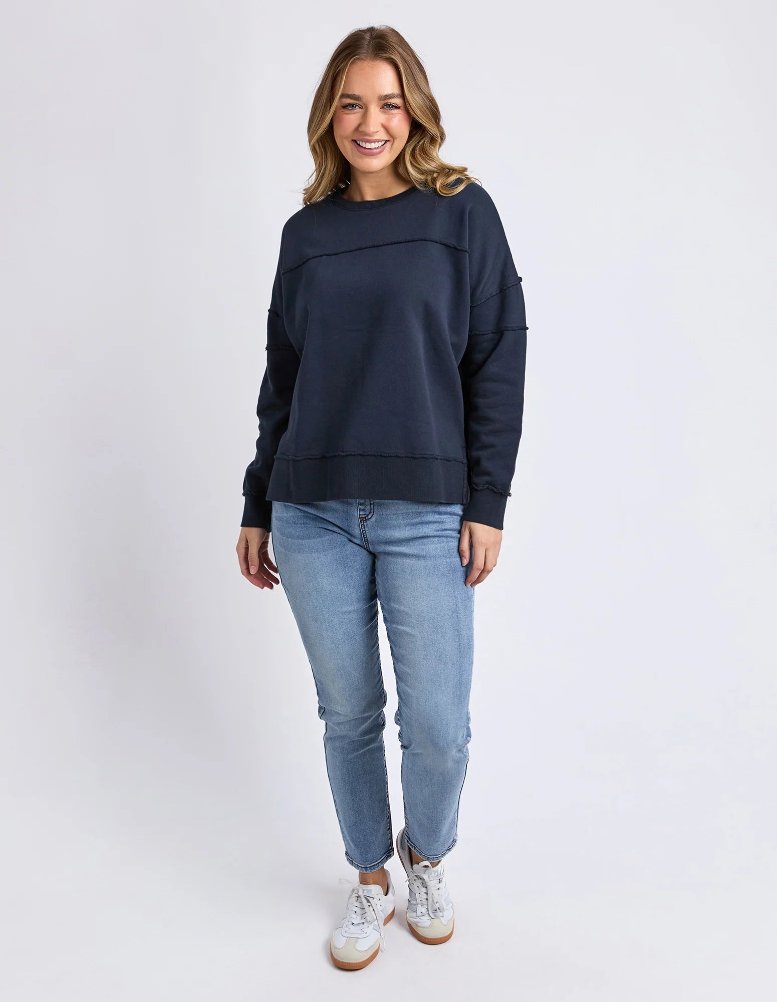 Foxwood Jayne Throw On Fleece - Navy