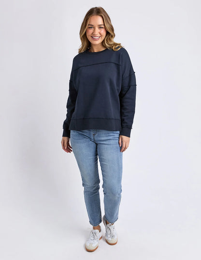 Foxwood Jayne Throw On Fleece - Navy
